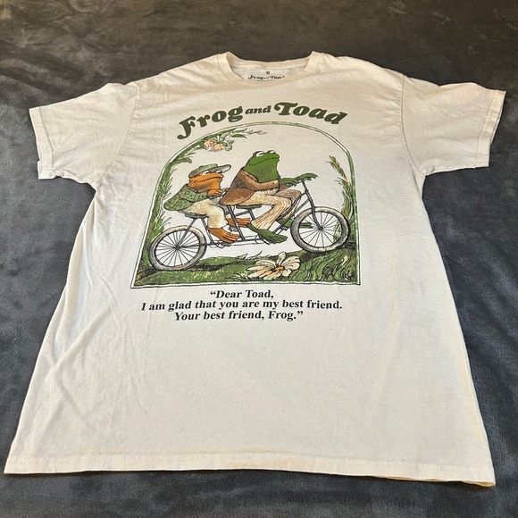 Frog and Toad Graphic T-Shirt Vintage Style 1972 Arnold Lobel Womens Medium - Picture 1 of 8
